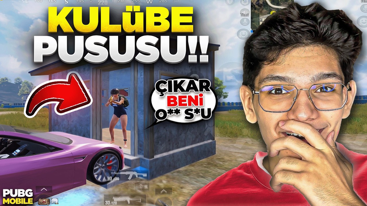 DÜŞMANI KULÜBEYE SIKIŞTIRDIM!! KULÜBE PUSUSU! - PUBG MOBİLE