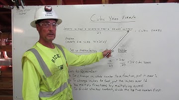 Cubic Yard Formula By Operator Elliston