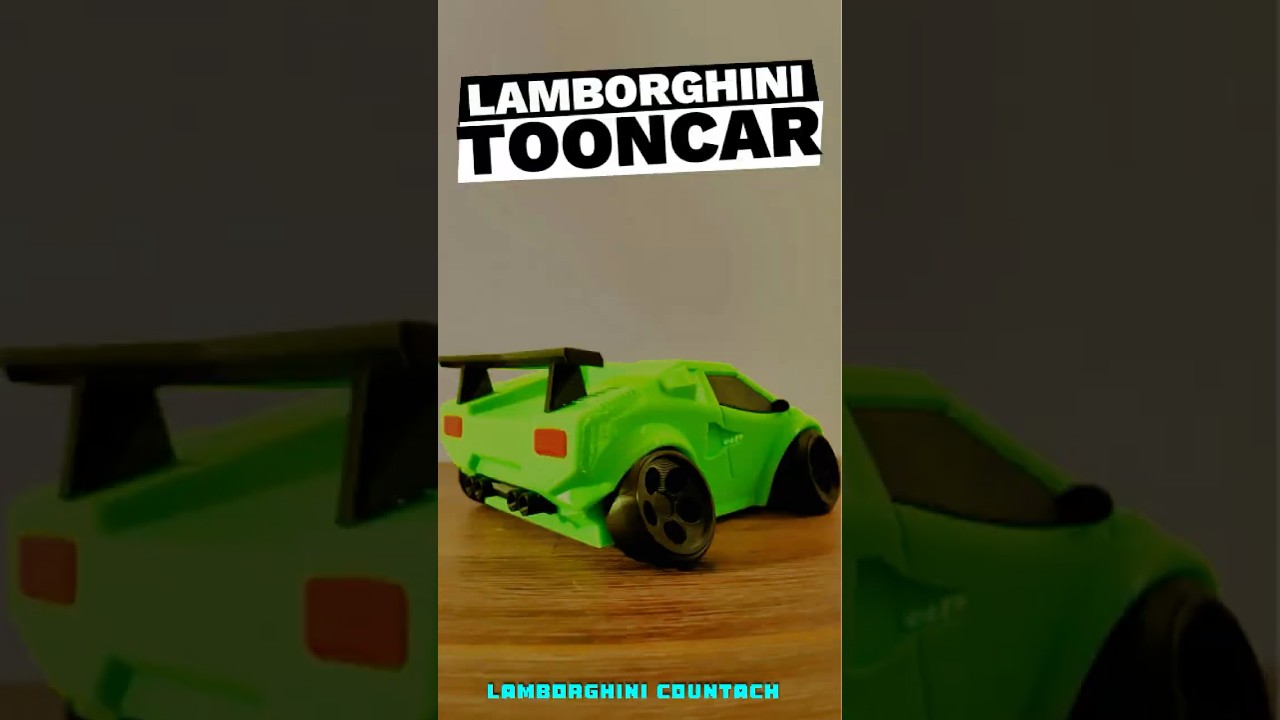 Lamborghini Tooncar Timelapse | Supercar 3D Print (Bambu H2D)
