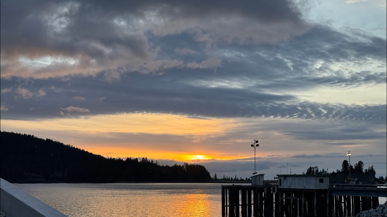 A sunset before 10:00 pm