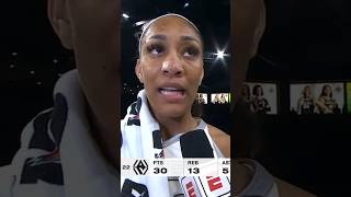 A’ja Wilson postgame sideline interview