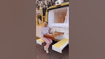 Sliding out table and desk for van⛺