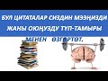 Сонун цитаталар жана афоризмдер.