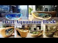 Luxury Aquarium Lover’s Room – Oval Aquarium Desk &amp; Modern Office Inspiration