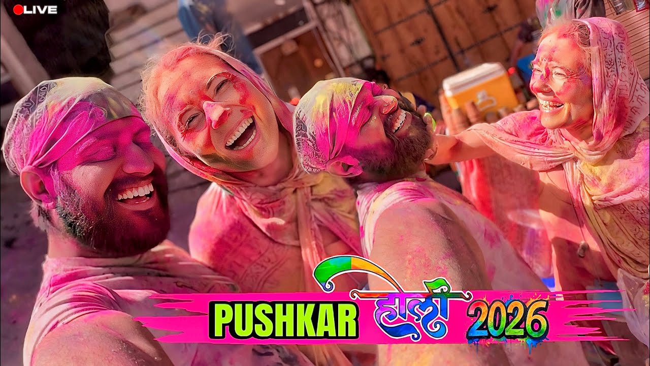 Foreigner playing Holi With Me 😍 Pushkar Holi Festival 2026  Day-7 