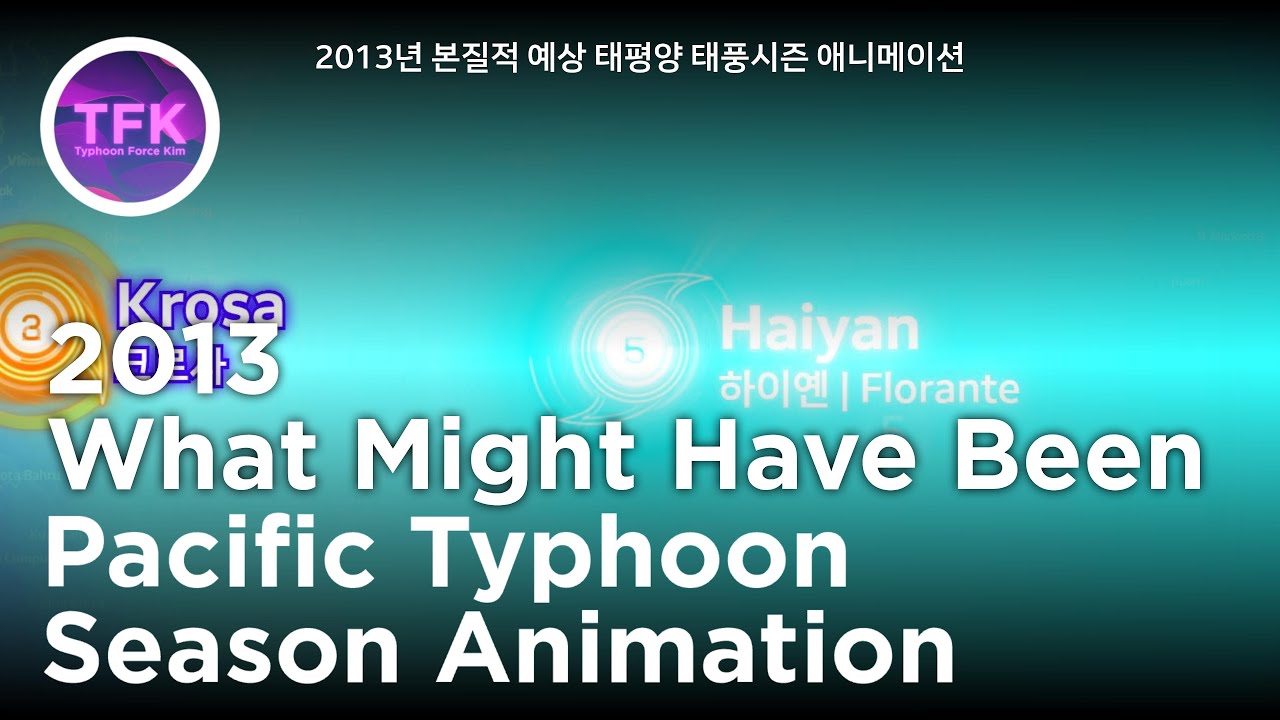 2013 What Might Have Been Pacific Typhoon Season Animation | 2013년 본질적 예상 태평양 태풍시즌 애니메이션