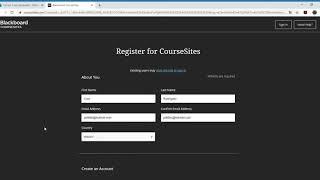 Como registrarse en Blackboard CourseSites