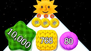 Satisfying mobile game - Puff Up - balloon puzzle gameplay walkthrough part 3 #puffup2048ball screenshot 4