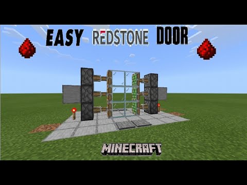 Minecraft: Easy Redstone Door Tutorial ( Updated )