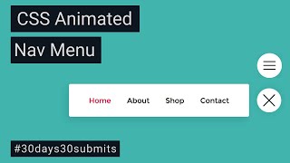 How To Create CSS Animated Navigation Menu Bar