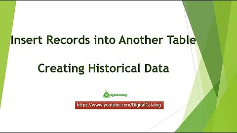 Insert Record from one Table into Another - Archiving Records