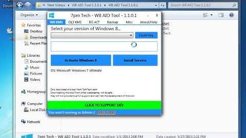 Windows 8 product key - All in one Windows 8 tool activator (Working 100%)