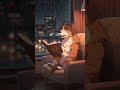 Dog chilling in a room while raining #Dog #lofi