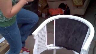 Shabby chic chair upholstery Step 4: Furniture Restoration Tutuorials