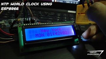 NTP World clock using esp8266 | i2c lcd display | 15 countries |
