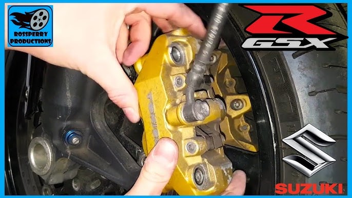 Rear brake disc replacement on a Suzuki GSXR750 #1332 