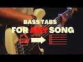 Get bass tabs for any song  quick tutorial