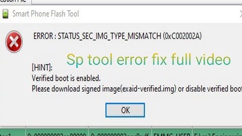 error status sec img type mismatch (0xc00202a)