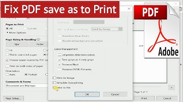 FIX Error Acrobat Reader to Save As when Print | Problem Solved | PDF print problem solved