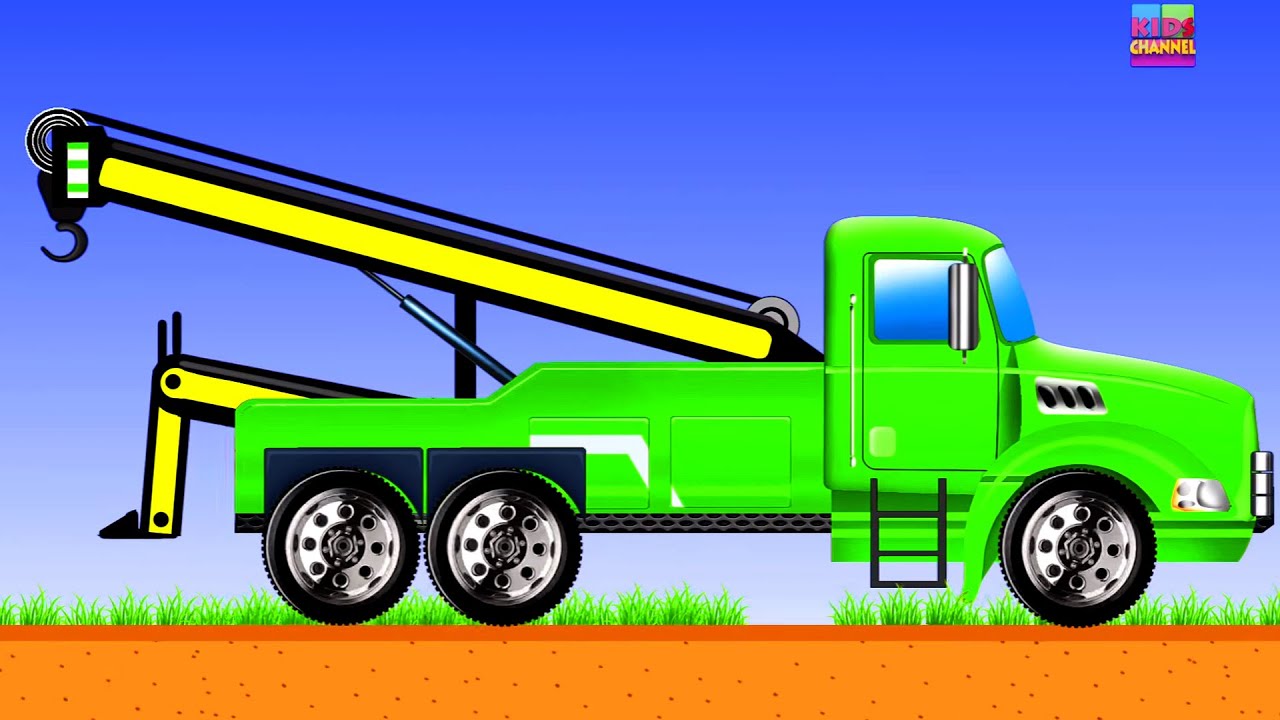 trucks skate kids tow truck | magical tow truck | educational video for children