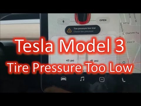 Tesla Model 3 Tire Pressure Too Low - YouTube