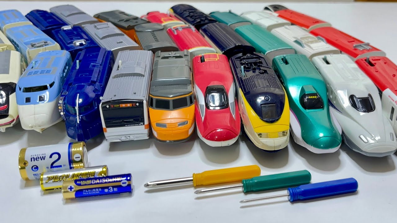 プラレール 新幹線 MAX E5系はやぶさ こまち 700系のぞみ シールをさがせ 新幹線&電車を動作確認！Video of the operation of the vehicle.