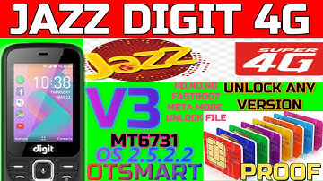 JAZZ DIGIT 4G V3 ONE CLICK UNLOCK ALL NETWORK VIA OTSMART by Cell Solutions
