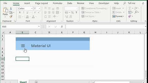 xlui Excel Burger Button