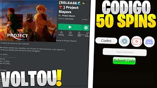 NOVO CODIGO de 80 SPINS no PROJECT SLAYER 