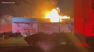 More than 10 displaced after apartment fire in Norfolk