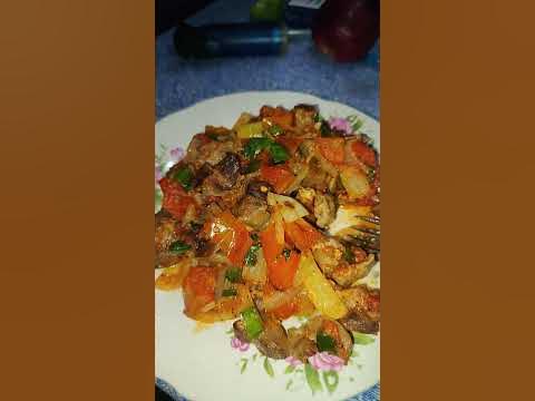 Жаренные куриные пупки с болгарским перцем НЯМ НЯМ...😘 - YouTube