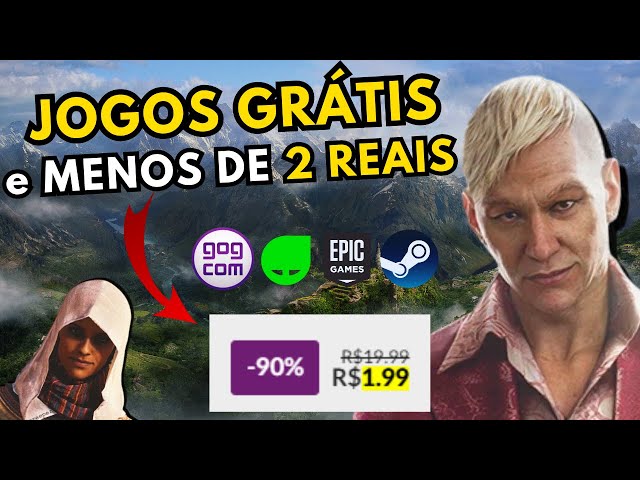 CORRE! +11 jogos GRÁTIS e jogos abaixo de 10 reais na STEAM, EPIC GAMES e  mais! 