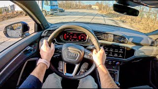 2023 Audi Q3 II Sportback [2.0 35 TDI 150HP] |0-100| POV Test Drive #1534 Joe Black