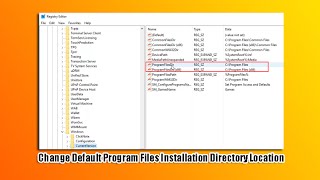 Change Default Program Files Installation Directory Location screenshot 2