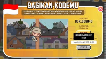 CODE FOR 10 TICKETS YOU CAN GET FOR 200 CP! 🇮🇩