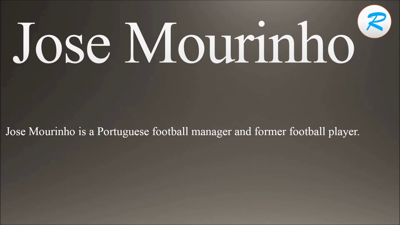 How to pronounce Jose Mourinho YouTube