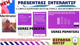 Tutorial mentimeter bikin perkuliahan seru, voting, kuis, dan peserta g bisa ga ad ditempat