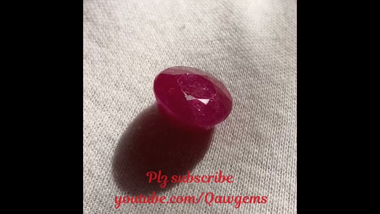 Natural Ruby (treated) | 16ct | Round mix cut | dark red colour |