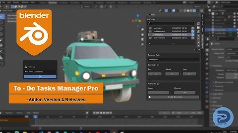 Blender addon - To - Do Tasks Manager Pro  Features Overview