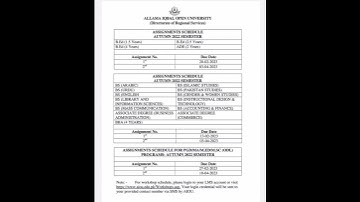 Aiou Assignment Schedule/aiou update #aiou #aiouupdates #shorts