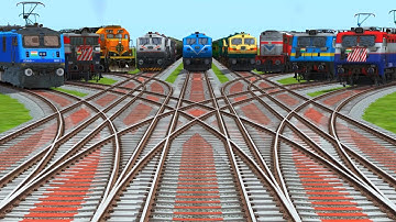 🤓More Trains Run At Curve Branches Railroad || train videos indian railways || wap7 horn bell 