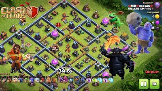 Th14 Pekka+Super Wizard+Bowler+Attack With Jump Spell  Th14 Attack Strategy JUMP Spell