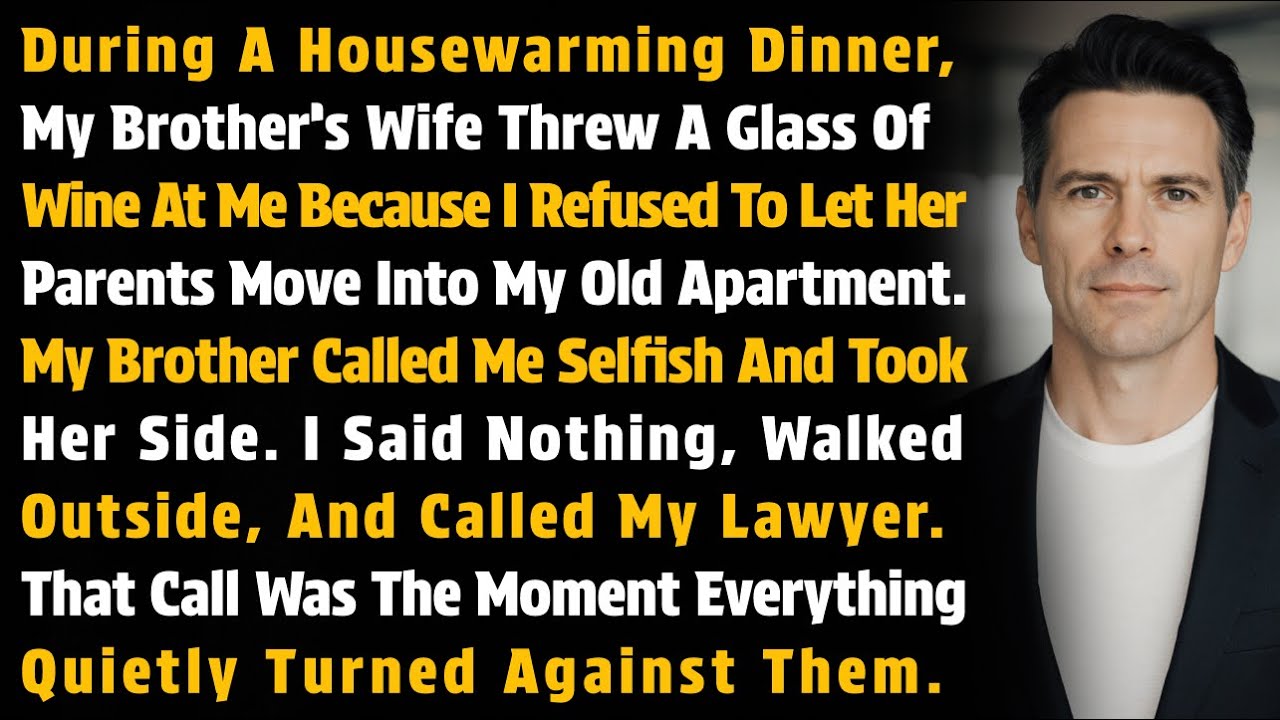 During A Housewarming Dinner, My Brother’s Wife Threw A Glass Of Wine At Me Because I Refused To…