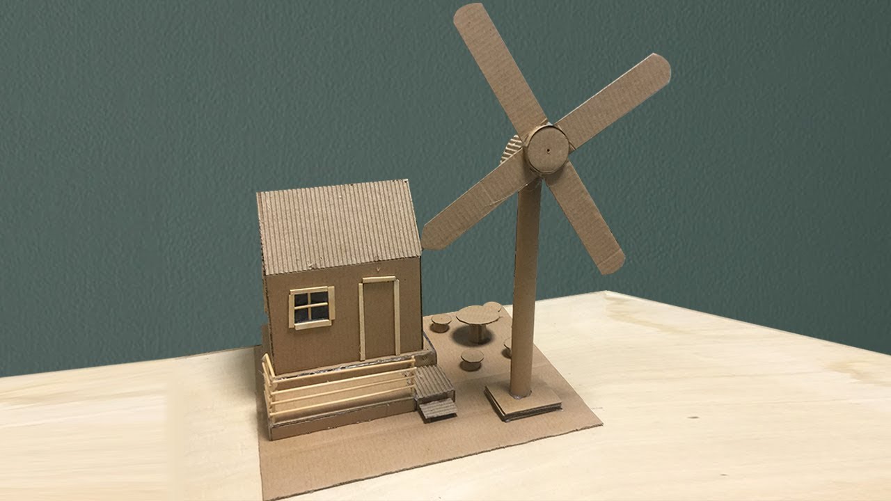 How to Make a Mini Wind Turbine Generator From Cardboard ...