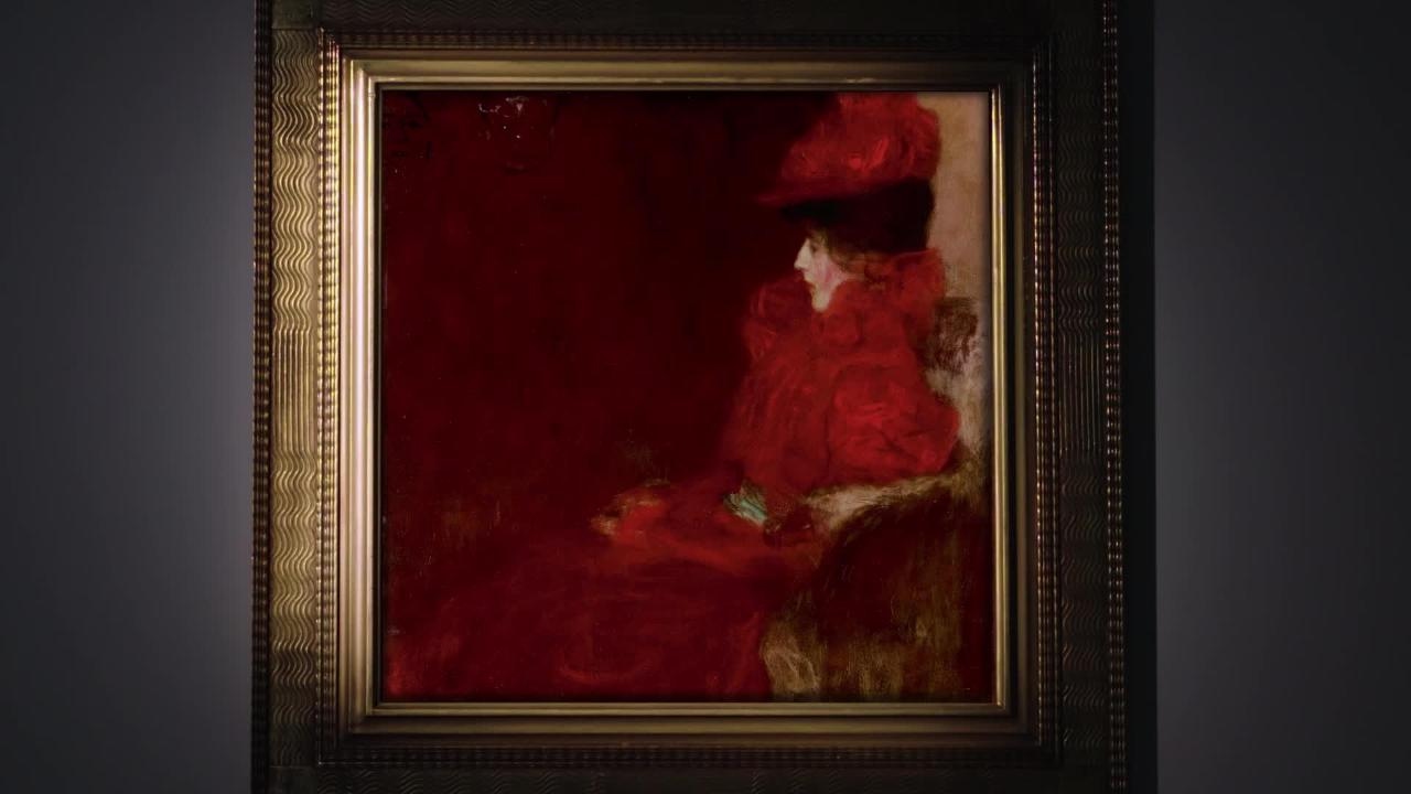 Gustav Klimt’s Scarlet Sitter