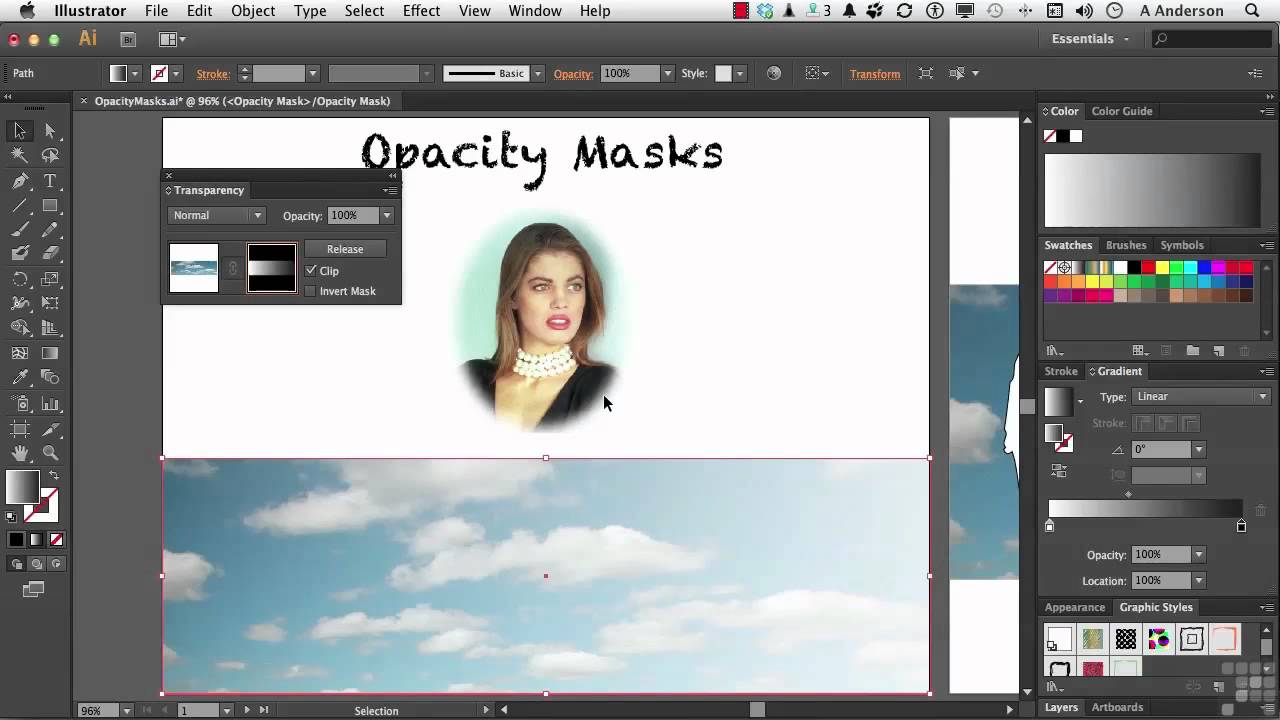 Adobe Illustrator Cs6 Tutorial Opacity Masks Infiniteskills Youtube