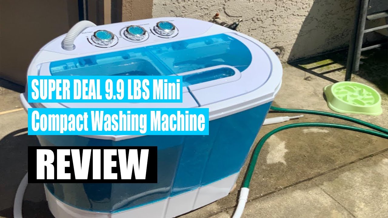 Zeny Portable Washing Machine, Mini Twin Tub Washing Machine with Washer&Spinner, Gravity Drain Pump, 9.9lbs Capacity