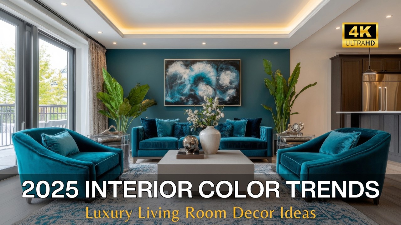 2025 Interior Color Trends: Bold Combinations for Luxury Living Room ...