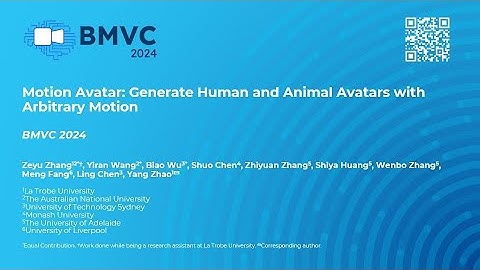 [BMVC 2024] Motion Avatar: Generate Human and Animal Avatars with Arbitrary Motion