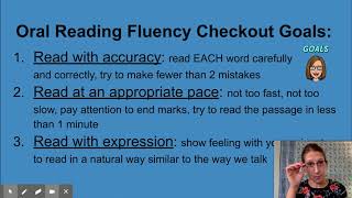 Oral Reading Fluency Checkout Directions
